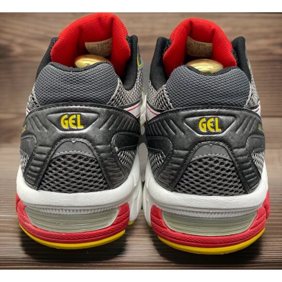 Asics GEL EXALT Black Red Gray Running Race Shoes Mens Size 12 Fast Shipping - Picture 4 of 11